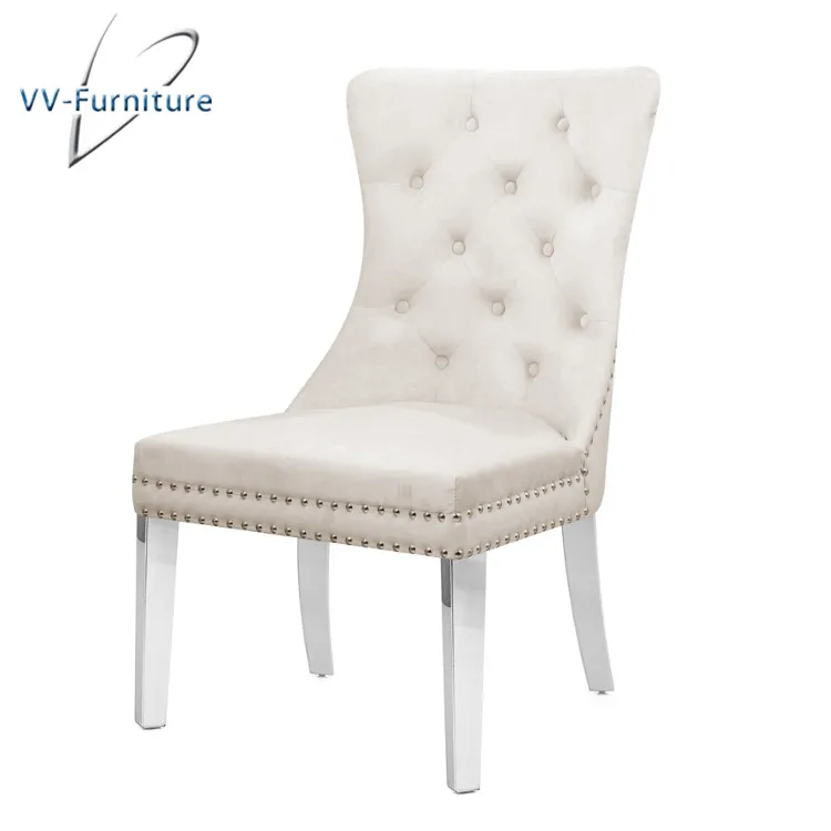 
modern velvet ring back dining chair 