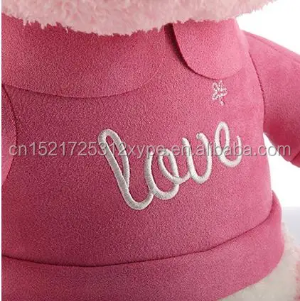 Супер мягкая футболка на заказ свинья кролик собака плюшевые игрушки высококачественная ткань вышитый логотип Забавные унисекс