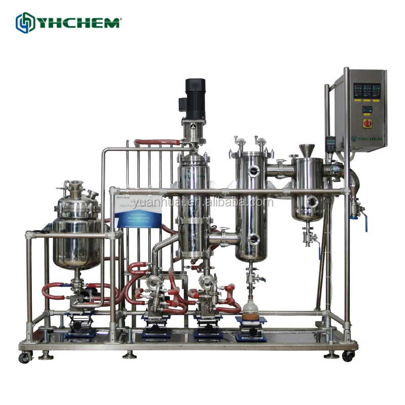 YHCHEM YMD-2S 20l/h Inputs Capacity Wiped Film Evaporator Manufacturers Molecular Distillation From China