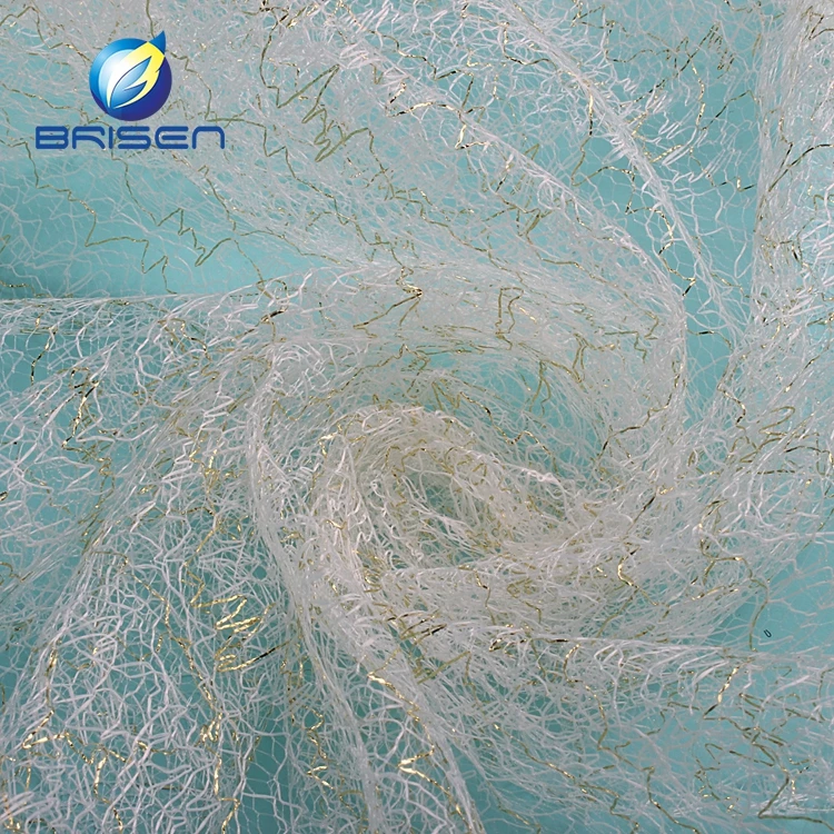wholesale 6 inch tulle 100 yard Decoration gold net fabrics