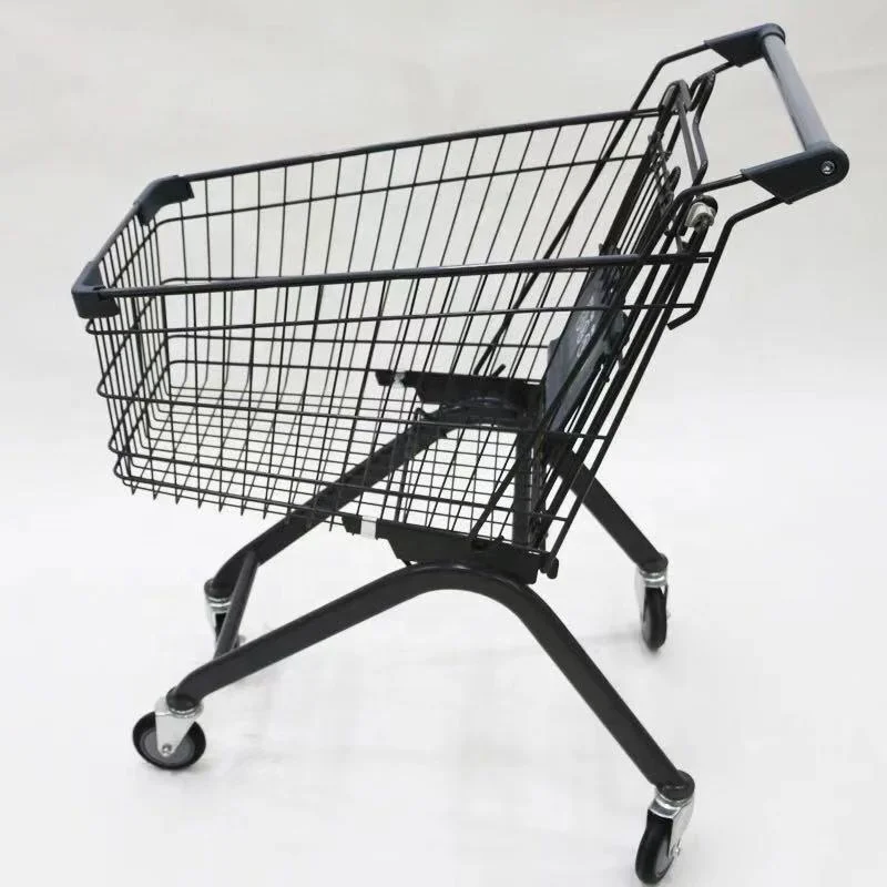 best grocery shopping cart manufacturer cheap price four wheels metal supermarket used shopping trolley for sale