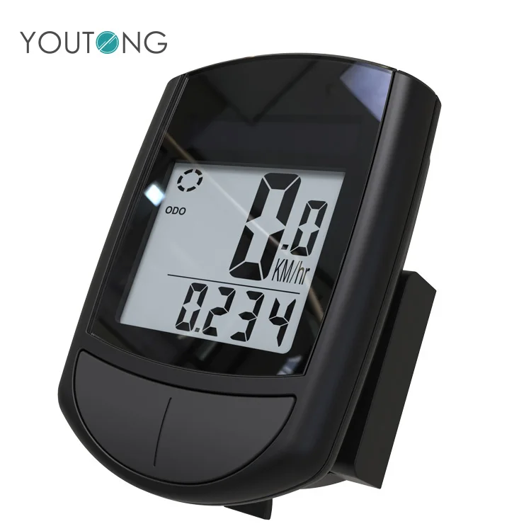 Battery Powered LCD Display Digital GPS Bicycle meter , Wired Bike Computer with Clock