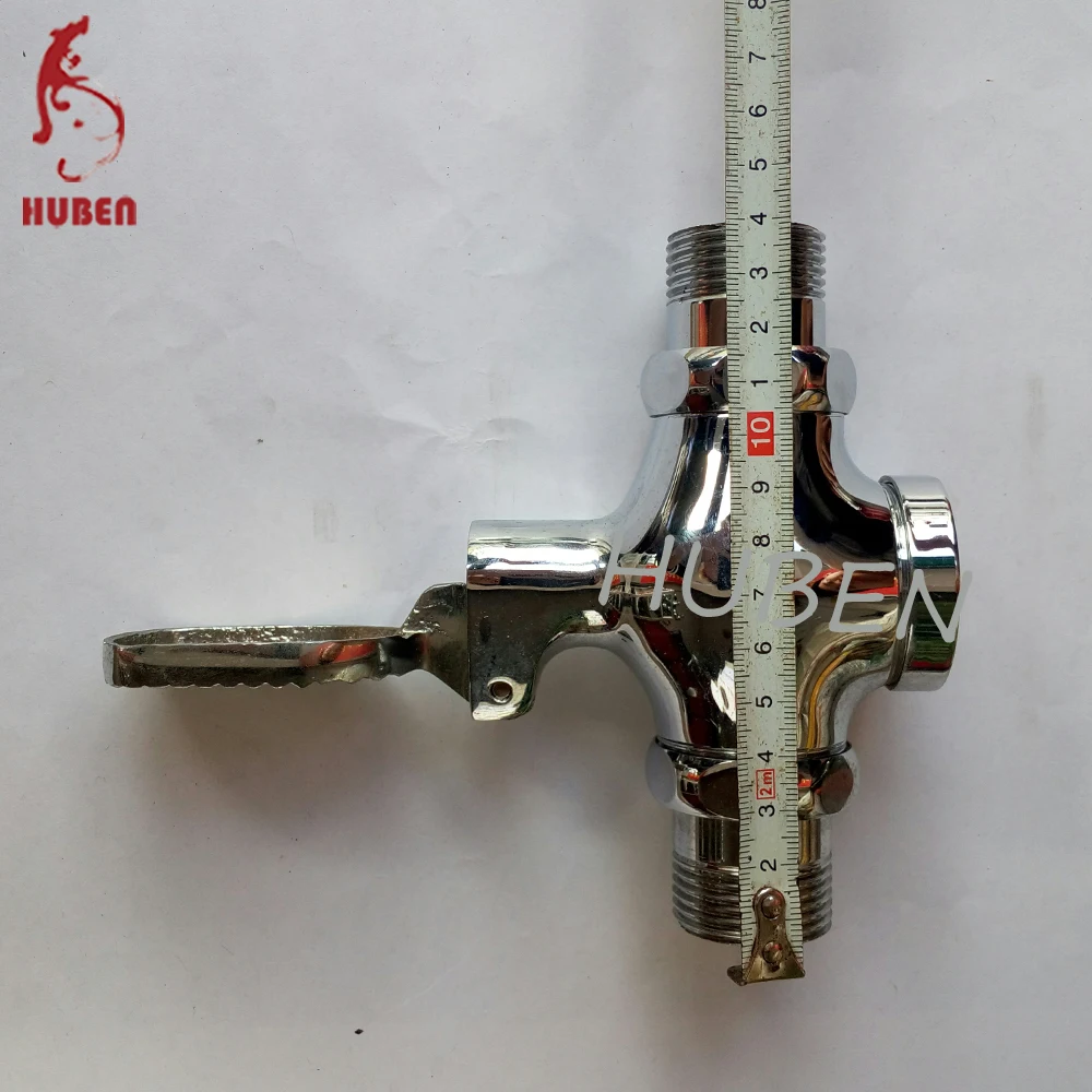 
Foot step brass flush valve for squat type toilet 