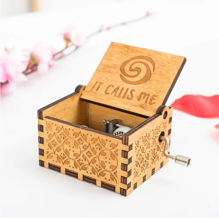 
Wholesale Hand crank Music Box Pirates of the Caribbean DIY Wooden Music Box for Gifts 