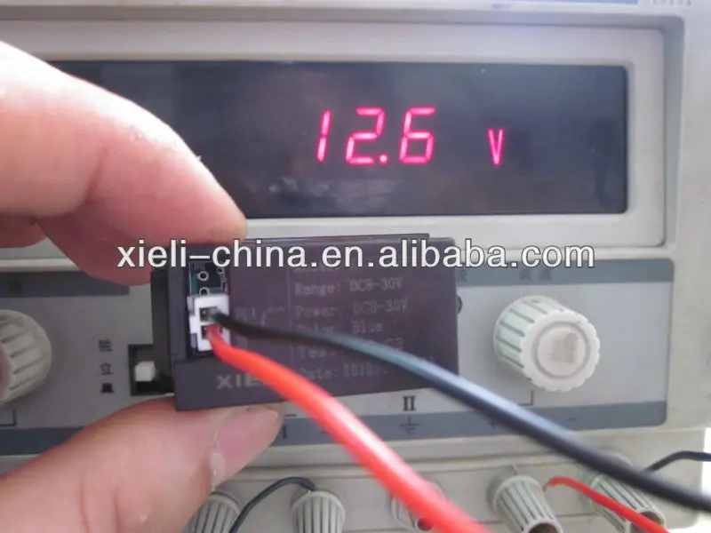 2 wires connection digital LED display small 100v dc volt meter
