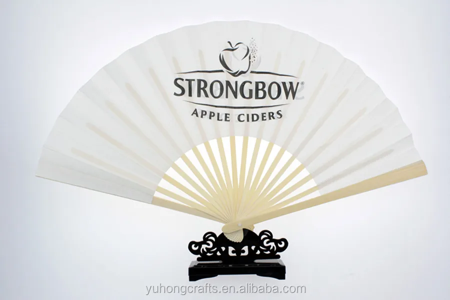 
eco-friendly Folk art promotional gifts bamboo folding hand fan advertising fan 