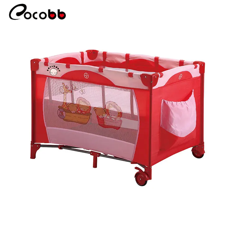 New design cheap price folding children crib baby cot bed