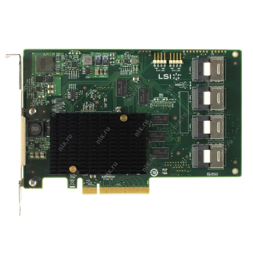 LSI 9201-16i LSI00244 PCI-Express 2.0 x8 SATA+SAS Host Bus Adapter Card Single Pack--Avago Technologies