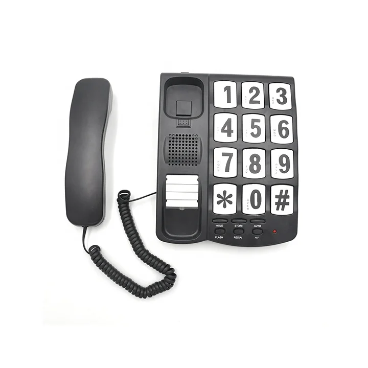 Guangdong Nice Design Hearing Aid Compatible Function Big Key Button Fixed Telephone for Office and Home Use