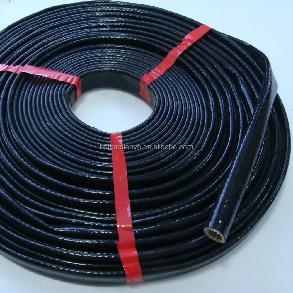  Stainless Steel Braided PTFE Hose Protection Silicone fiberglass insulation sleeve for wire