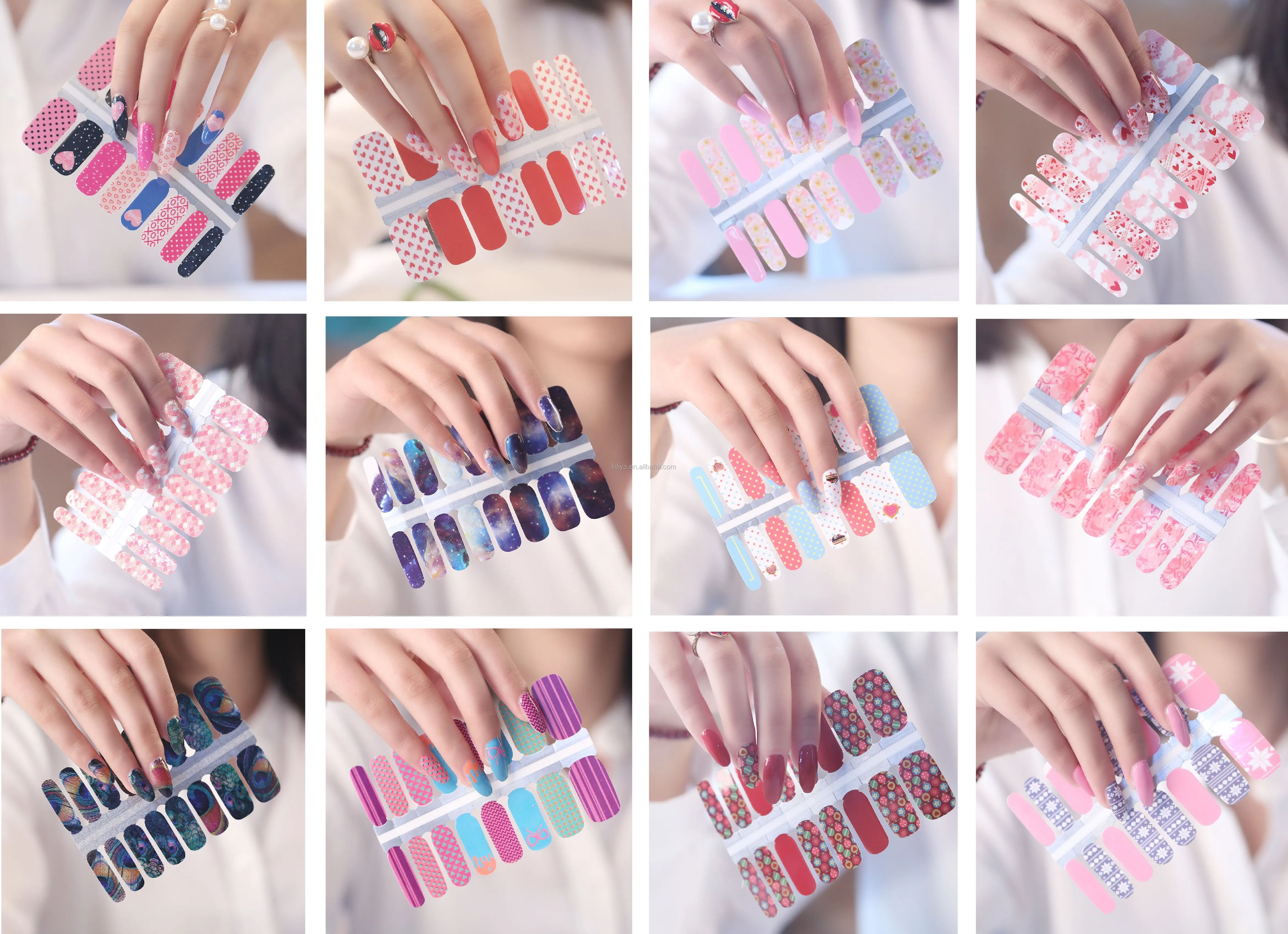 
Top quality personalized fashion style diy 3d nail sticker 