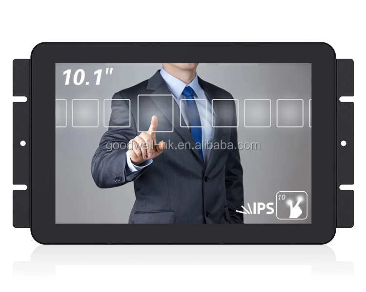 Metal Frame Industrial 10 Inch USB Touchscreen Monitor 10 Point Capacitive Multi Touch for Automation System
