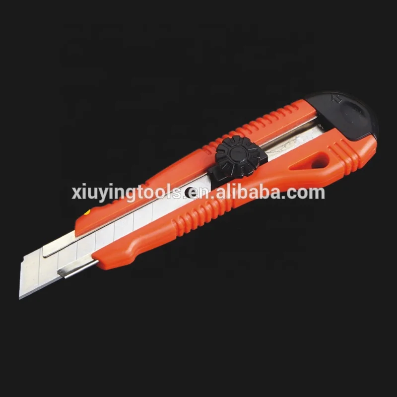 18mm or 25mm soft rubber grip utility knife Cutter slide push button cutter knife