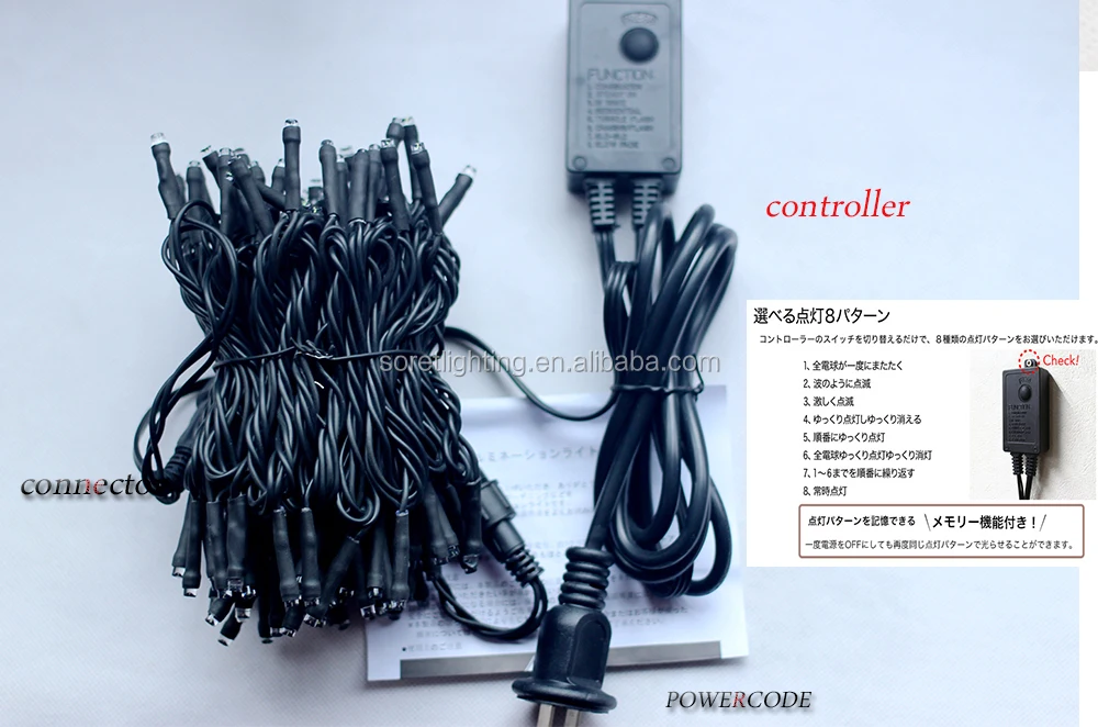 Японский рынок 100 в ip65 водонепроницаемая светодиодная гирлянда