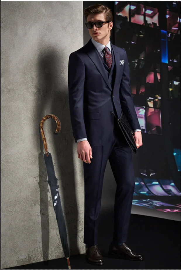 Prestige Walking Stick Umbrella Bamboo Handle Double Canopy (Jet Black)