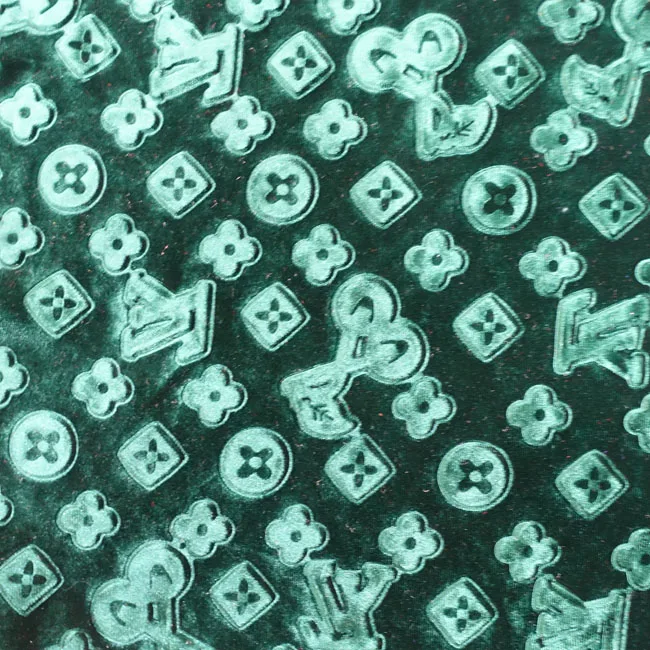 Various of pattern garment and women dress 3D embossed knitting velvet