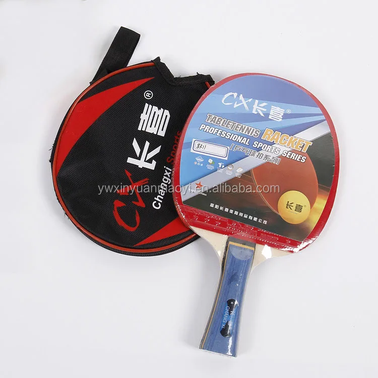 High Quality Custom printed ping pong racket 1-Star Poplar wood Rubber Table Tennis racket wholesale Ping Pong Paddle training