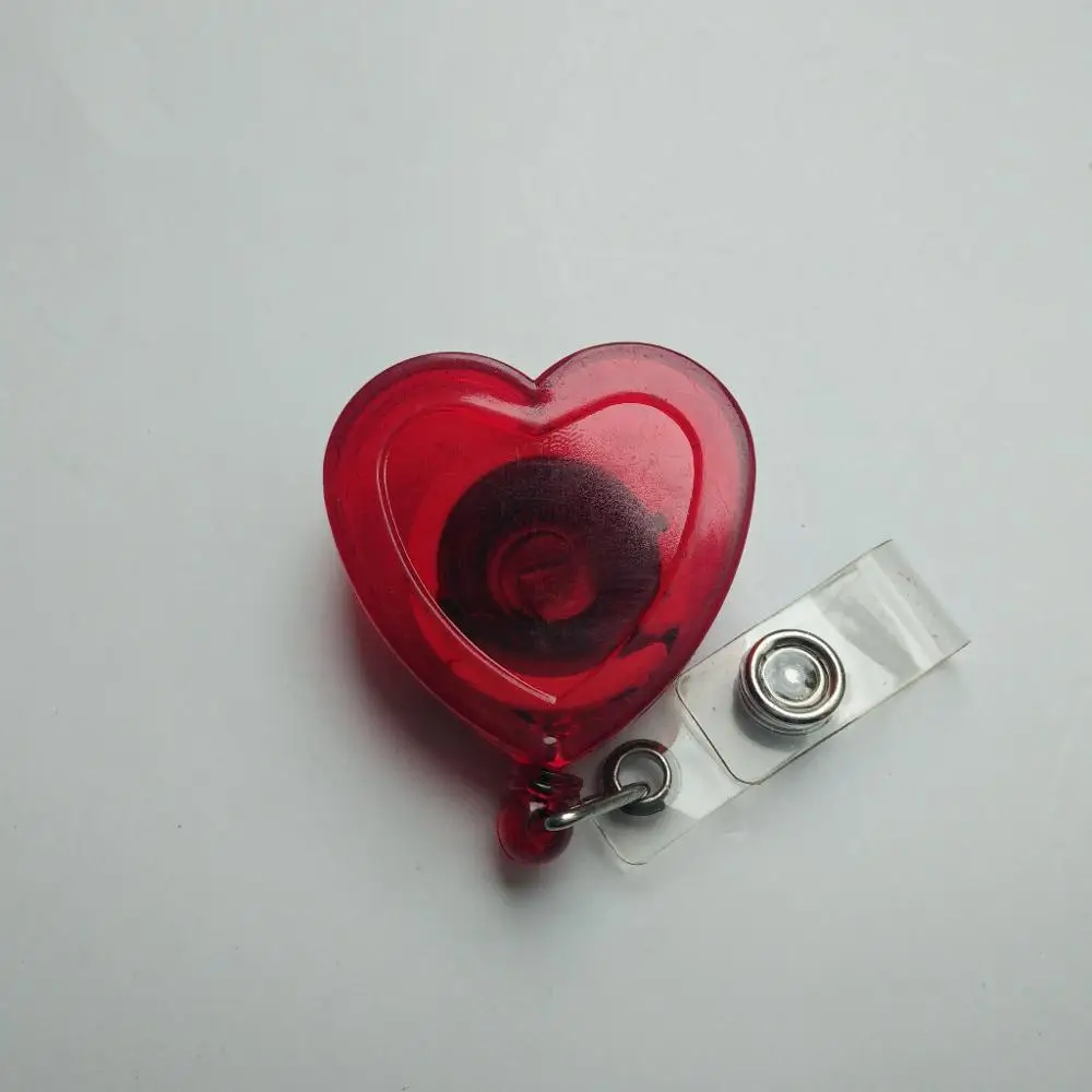 Heart shape eco-friendly yoyo badge clip