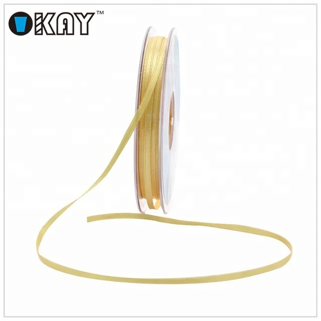 Cheap price wholesale 3mm wide double face red satin ribbon