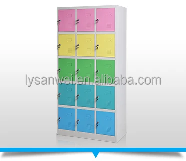 5 Tier 3 Wide 15 Door Employee Storage Locker