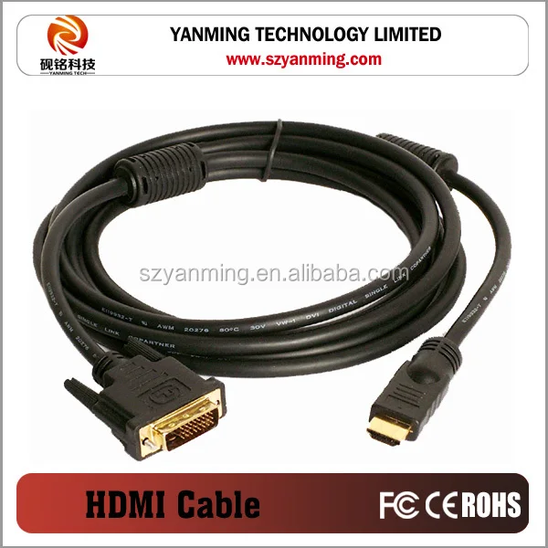 24 К позолоченные HDMI к DVI кабель поддержка 4 К 1080 P 3D локальные сети 1.4 В