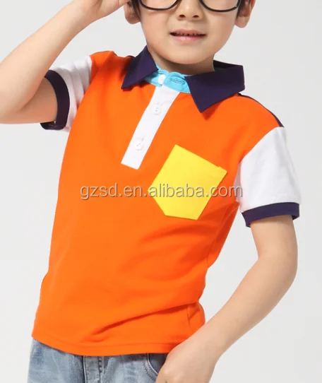 100% хлопок Дешевые заказ дышащий рубашки-поло для детей