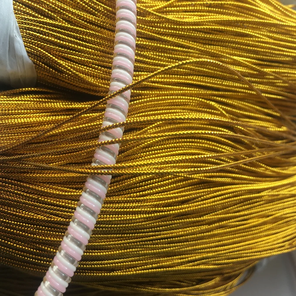 Gold and Silver Metallic String Twisted with Cotton