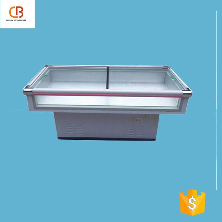 
High quality curved commercial supermarket refrigerator freezer 