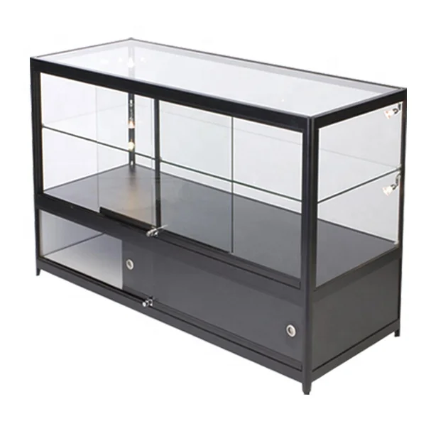 Wholesale metal frame display case for retail shops