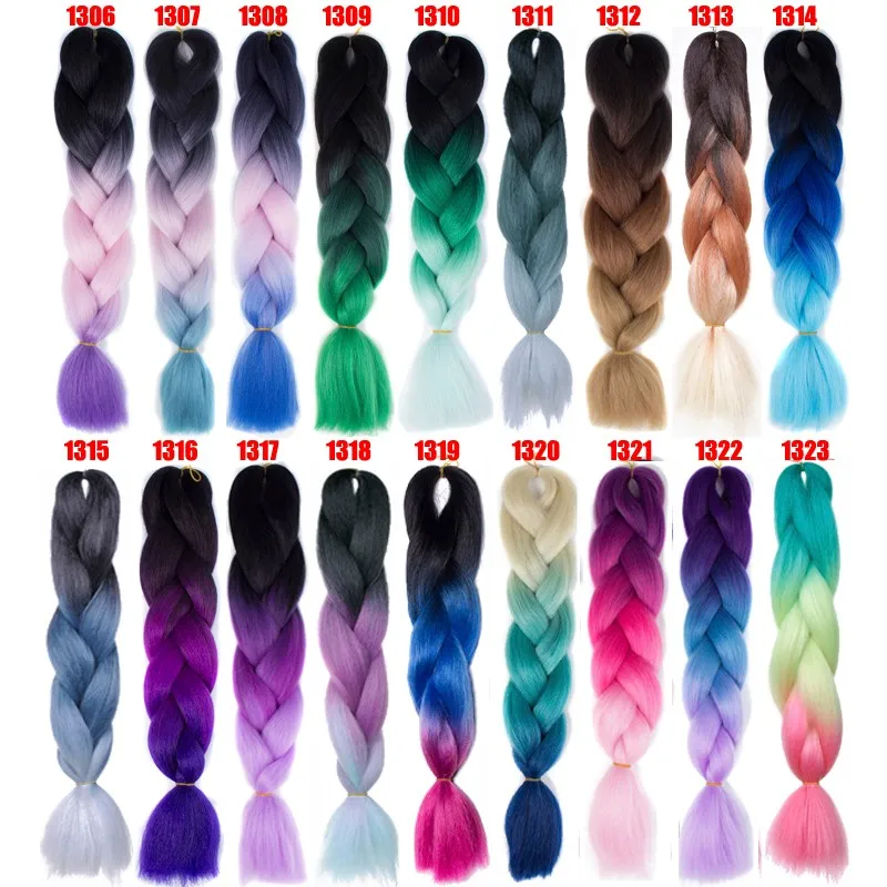 
Factory wholesale price hair extension 24inch synthetic jumbo hair braid 100g synthetic braiding hair 
