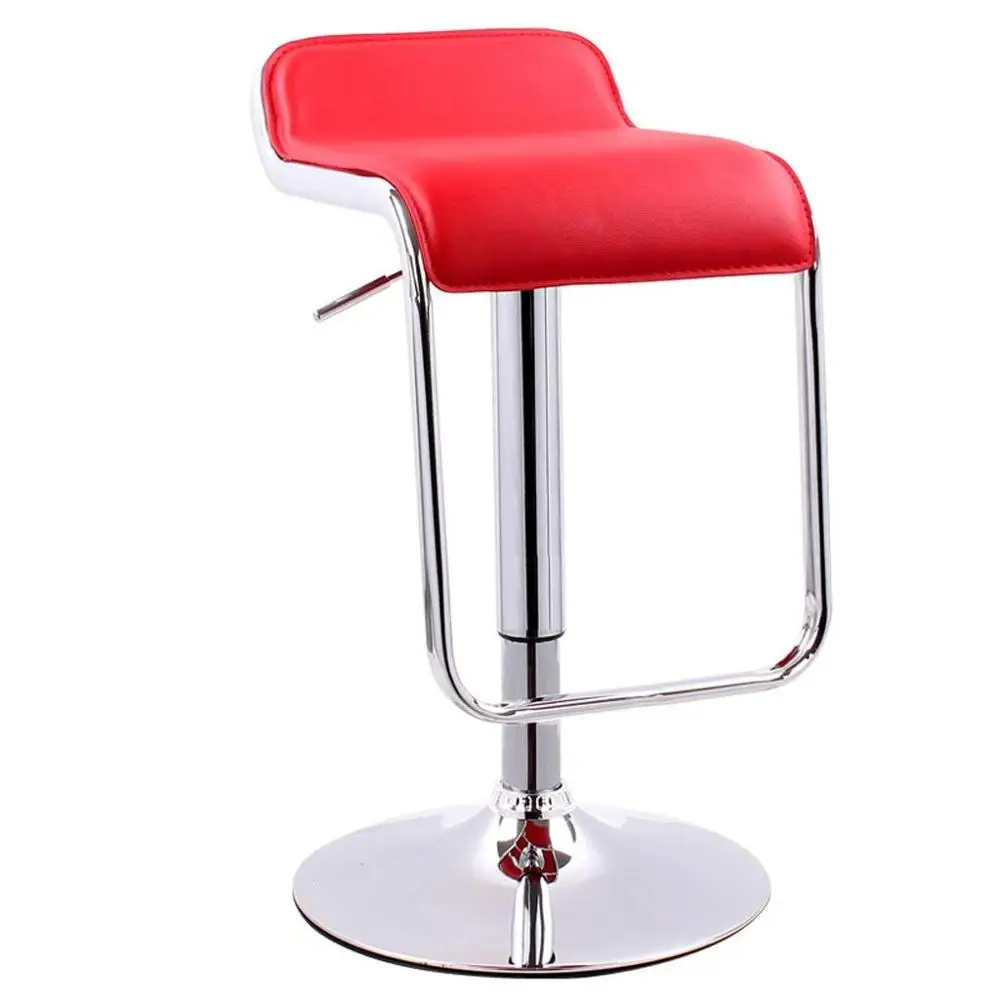 Height Adjustable Backrest Swivel Chair Stainless Steel Dining Chair PU Leather Reception for Kitchen Dining Room