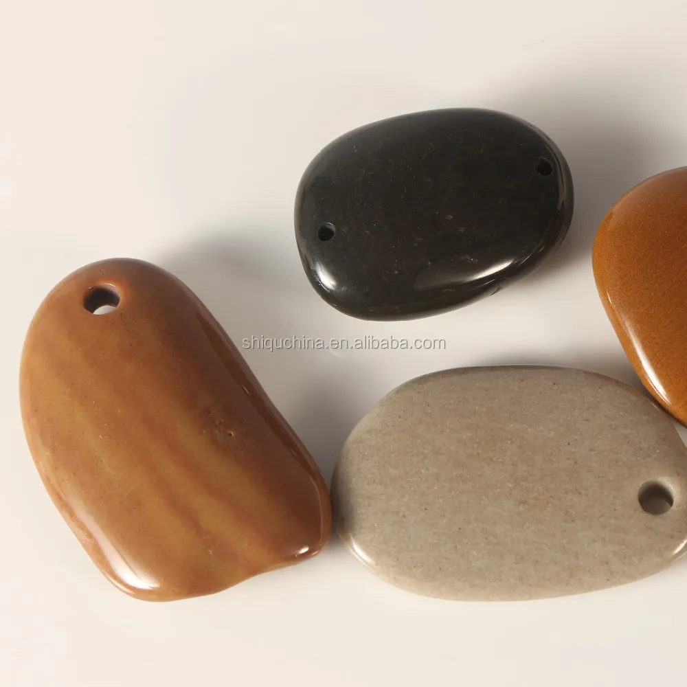 
super high polished natural river stone with drill hole engraved stones &nbsp; high polished natural river stone &nbsp;