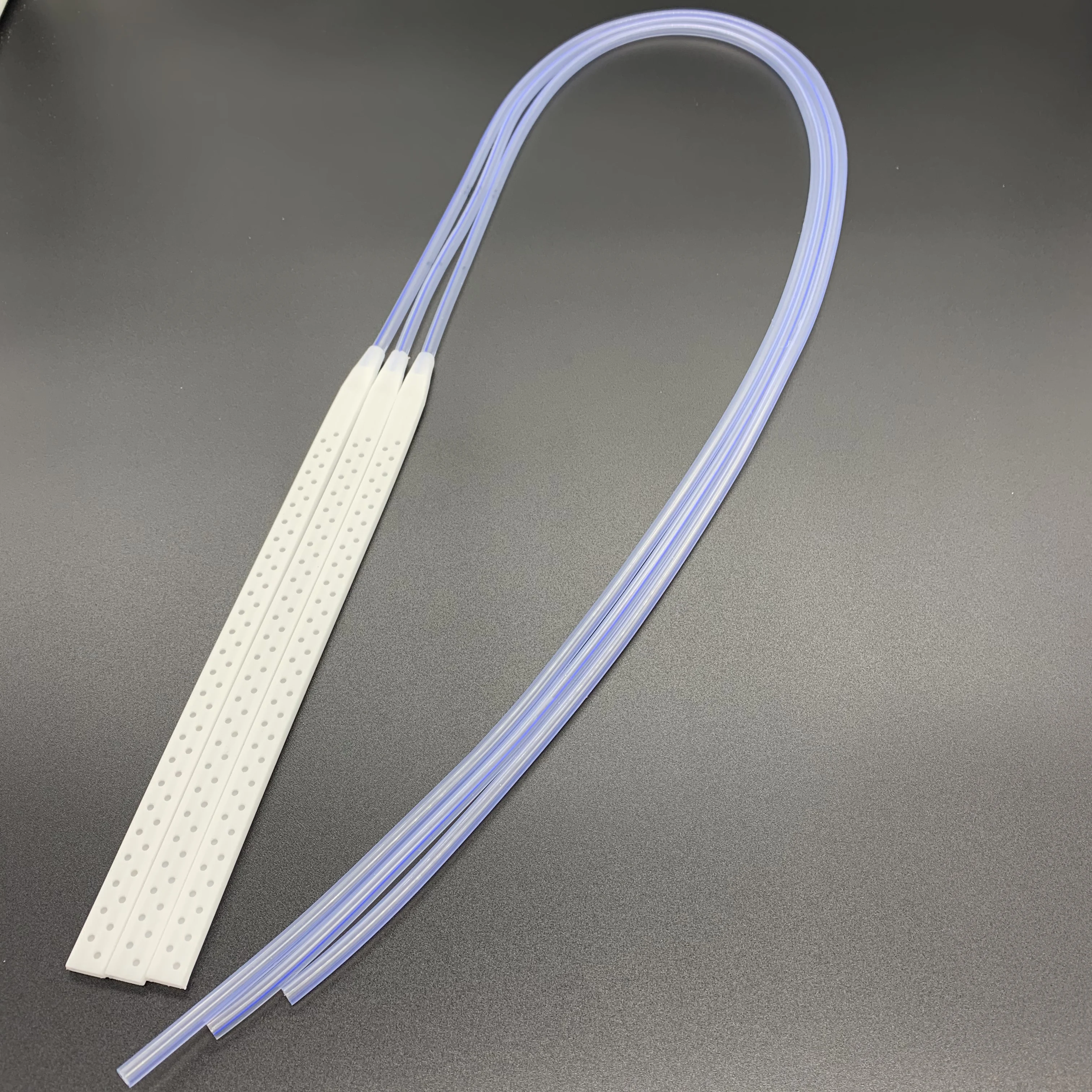 
100% Medical grade Silicone Flat Perforated Drainage Tube/White Tube 