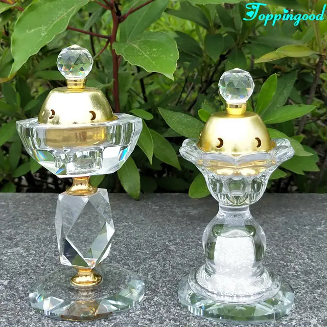 Diamond Filled Crystal Glass Nice Incense Bukhoor / Bakhour Burner