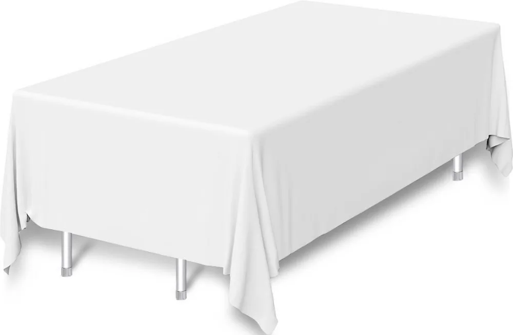 White 100% Cotton Table Cloth Customized Restaurant Tablecloths and Napkins