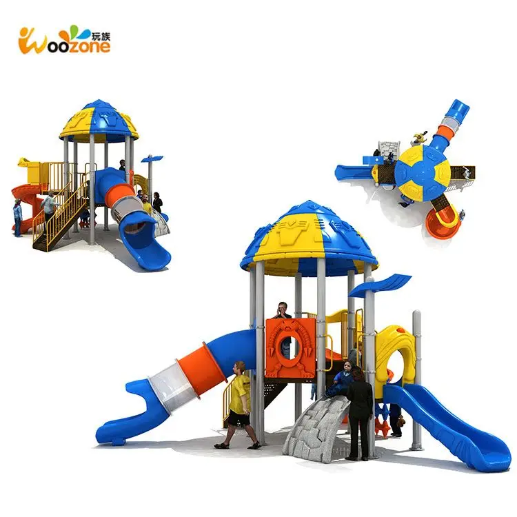 Amusement park toys large children plastic slides kids outdoor playground