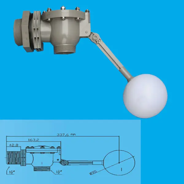 Quick Stop Automatic Plastic Float Valve for Cooling Tower DN40CL
