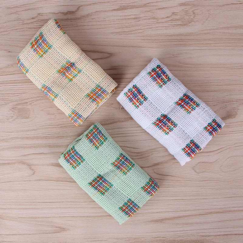 Doctorhome 100% cotton colorful double yarn-dyed waffle weave dish towel cloth
