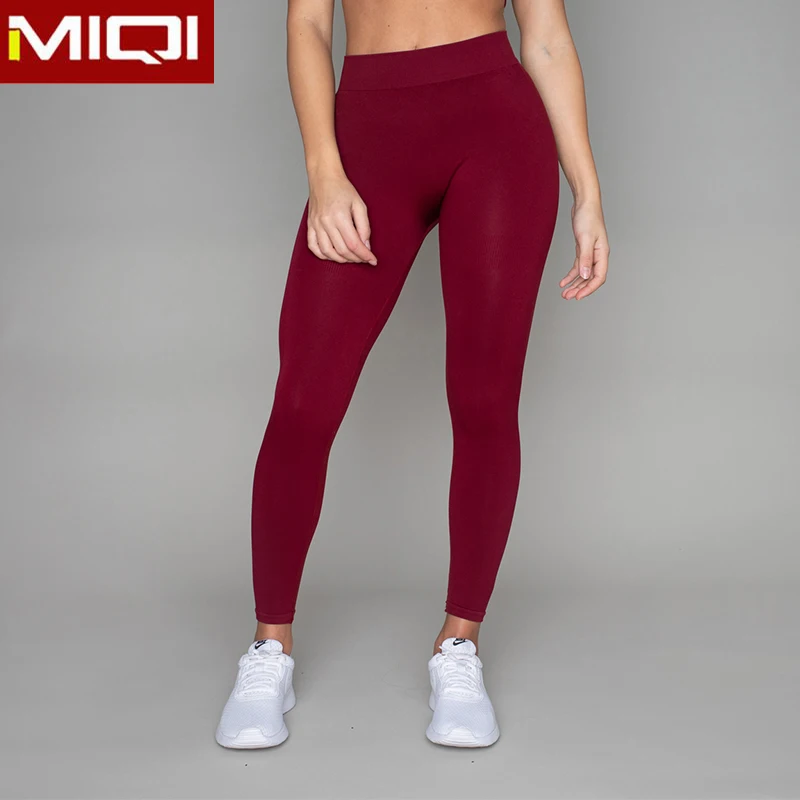 Four way Stretch Fitness Yoga Wear Breathable Gym Pants High Waisted Leggings Red Yoga Pants For Women