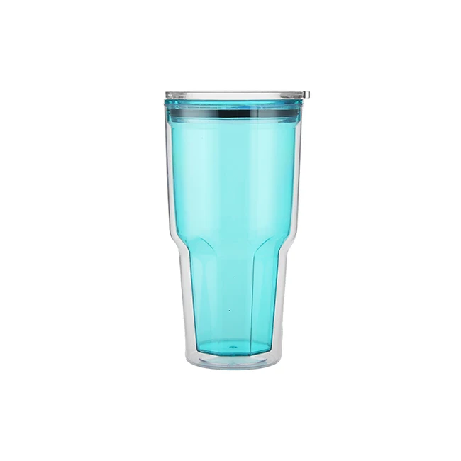 Fashionable custom acrylic cup 24oz tumbler double wall plastic mug designed