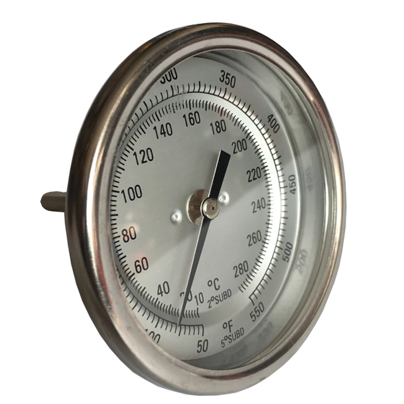 SS304 boiler/power station bimetal thermometer