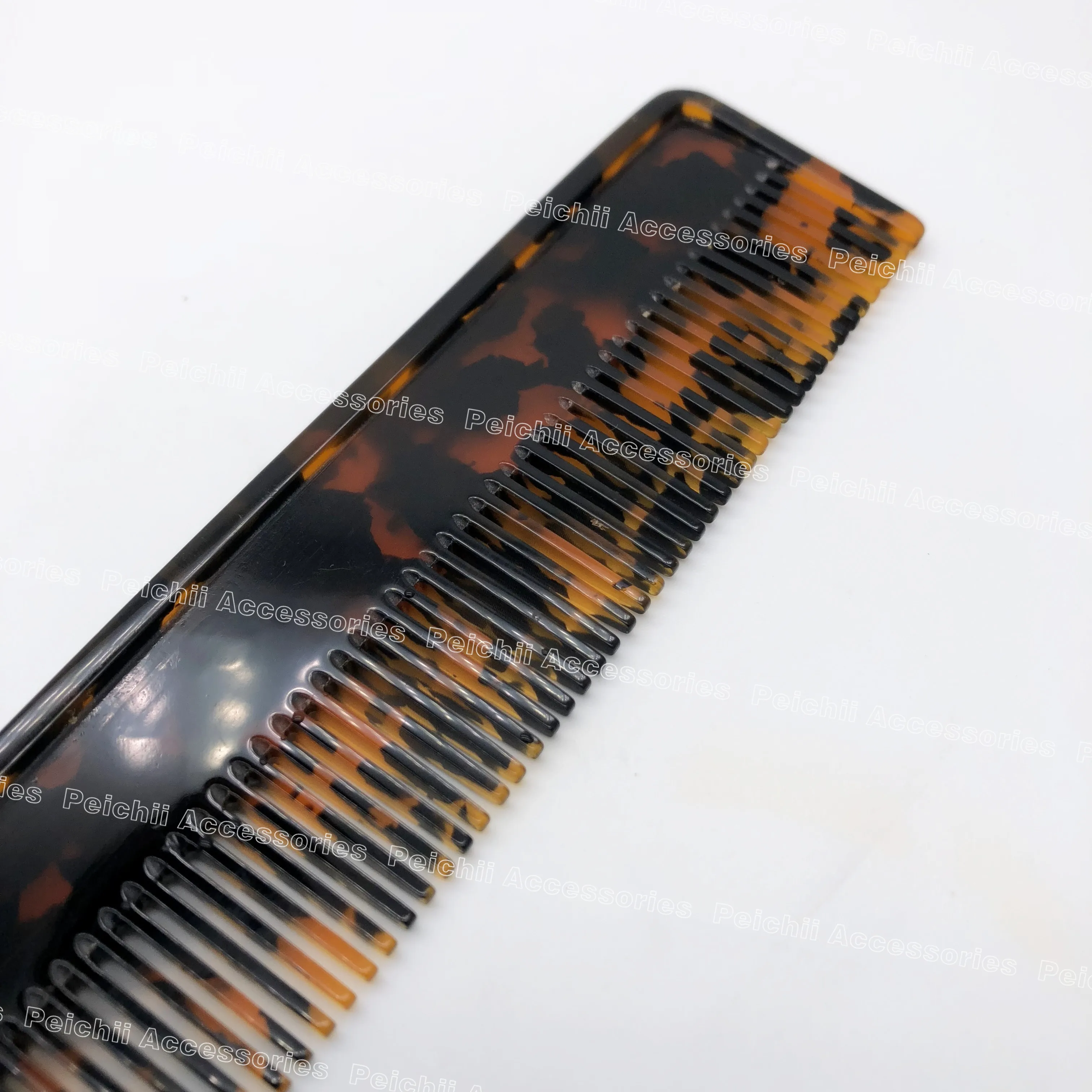 Tortoise shell cellulose acetate hair comb and brushes Plexiglass transparent pocket hair comb