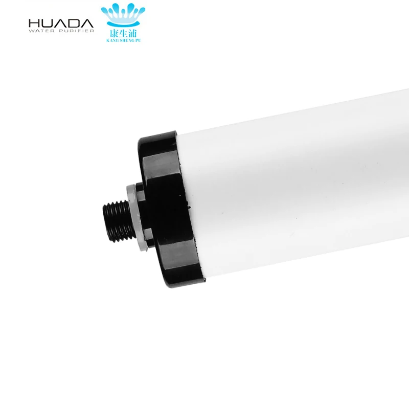 UDF Inline Water Filter Cartridge Activated Carbon Media for 50 GPD Household Water Filtration Manual Power Plastic Material