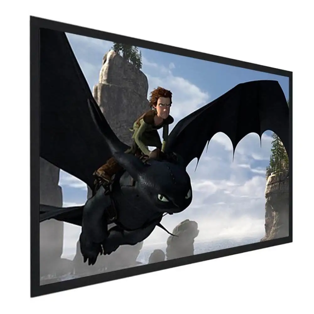 Доступный серебристый 3D-экран с фиксированной рамкой, высокое качество и погружение