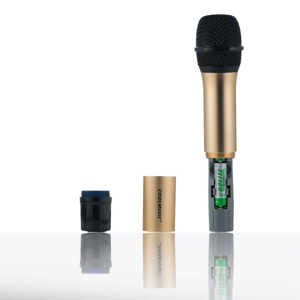 Karaoke Night Parties Conference and Outdoor Wedding Metal UHF Wireless Microphone System