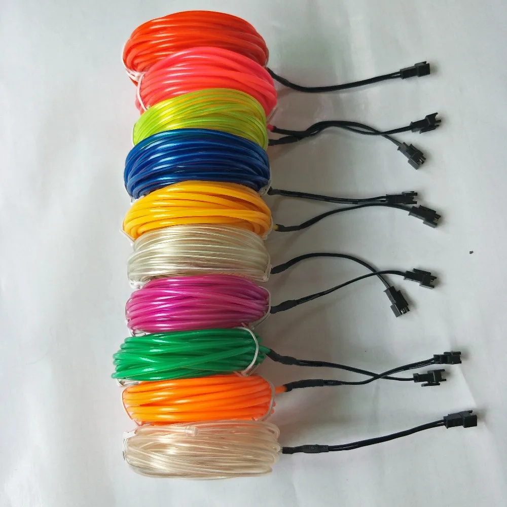 Горячий пирог el продукты многоцветный электролюминесцентный RGB el wire ролл оптовая продажа с инвертором