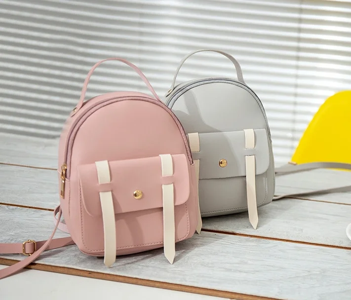 2023 Popular Women Small School Bags PU Leather Shoulder Bags Waterproof Handbag Leisure Bag
