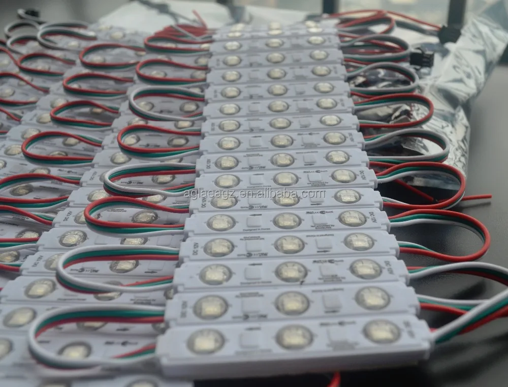 WS2811 RGB LED Module 5050 3 SMD Full Color Light Waterproof IP68 12V