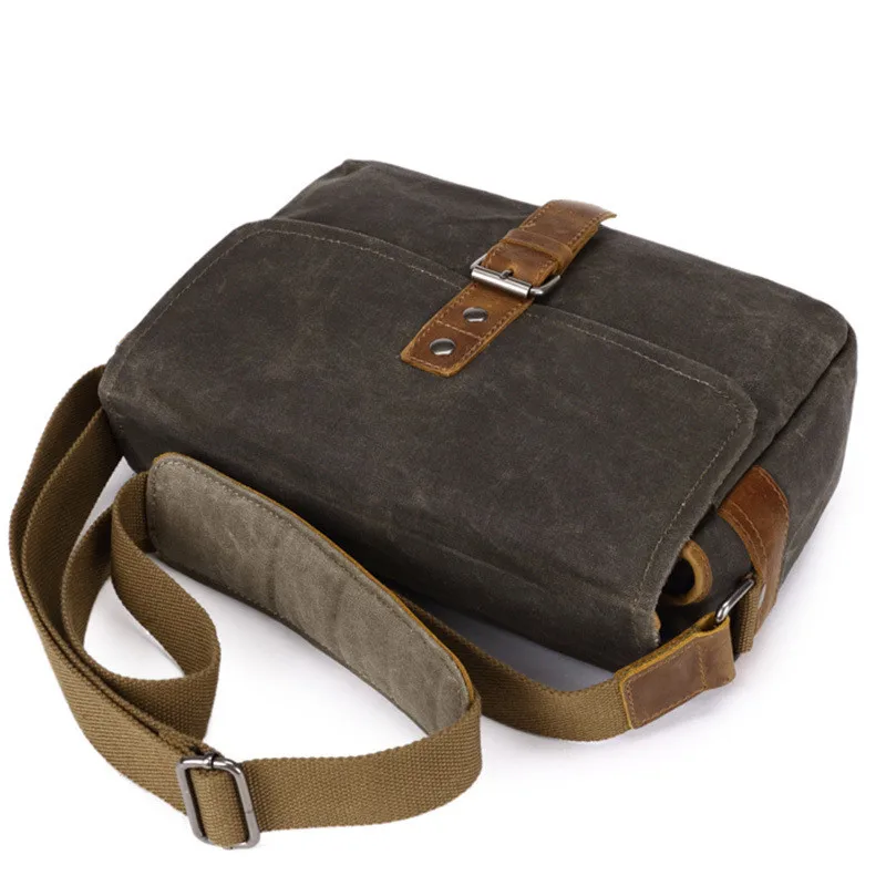 Waterproof Men Canvas DSLR Shoulder Messenger Bag  Video Camera Bag Camera