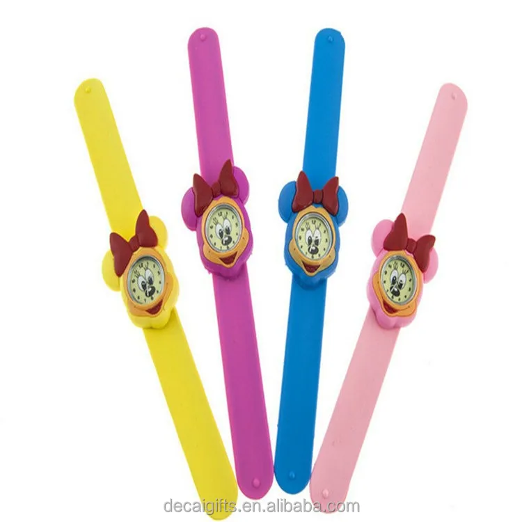 
Bulk wholesale cartoon mickey slap watch, lovely cartoon watch for kids 